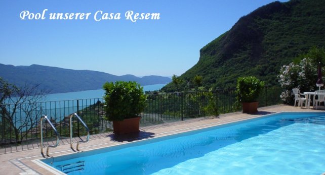 Pool unserer Casa Resem in Tignale am Gardasee