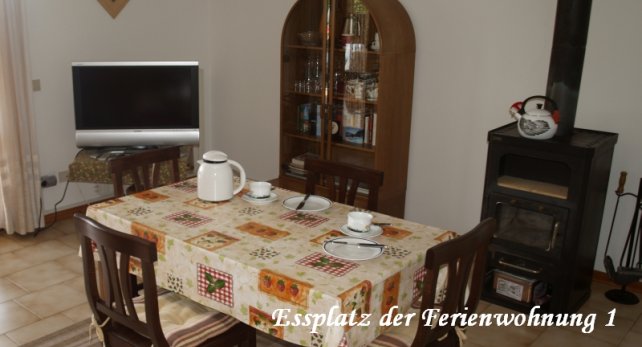 Essplatz der Ferienwohnung 1 der Casa Resem in Tignale am Gardasee