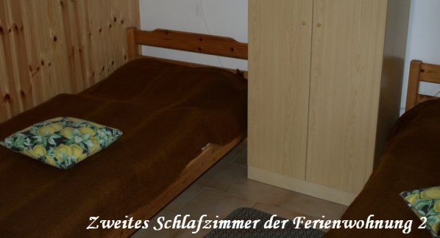 Zweites Schlafzimmer Ferienwohnung 2 der Casa Resem in Tignale am Gardasee